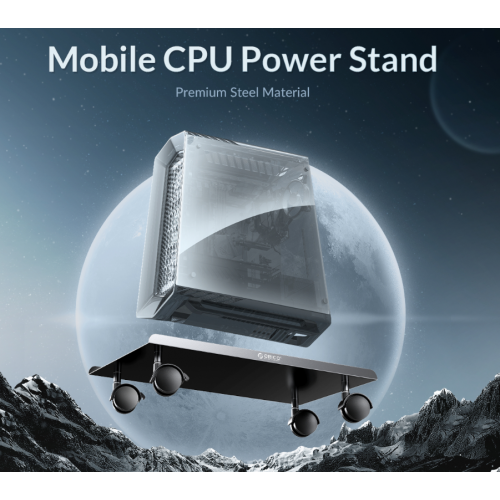 Подставка под системный блок ORICO CPB6 Mobile CPU Power Stand (ORICO-CPB6-BK-BP) Black купить в Украине: Киев, Днепр, Харьков, Одесса  | Низкая цена, отзывы, характеристики от TELEMART фото
