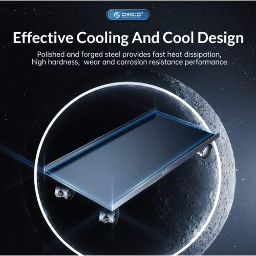 Подставка под системный блок ORICO CPB6 Mobile CPU Power Stand (ORICO-CPB6-BK-BP) Black купить в Украине: Киев, Днепр, Харьков, Одесса  | Низкая цена, отзывы, характеристики от TELEMART фото