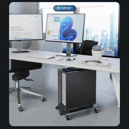 Подставка под системный блок ORICO CPB6 Mobile CPU Power Stand (ORICO-CPB6-BK-BP) Black купить в Украине: Киев, Днепр, Харьков, Одесса  | Низкая цена, отзывы, характеристики от TELEMART фото