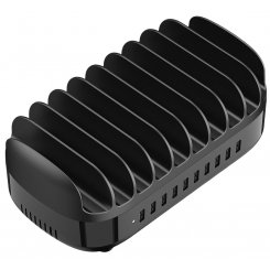 Сетевое зарядное устройство ORICO DUK-10P-V1 Smart Charging Station 10 x USB 120W (ORICO-DUK-10P-V1-EU-BK-BP) Black