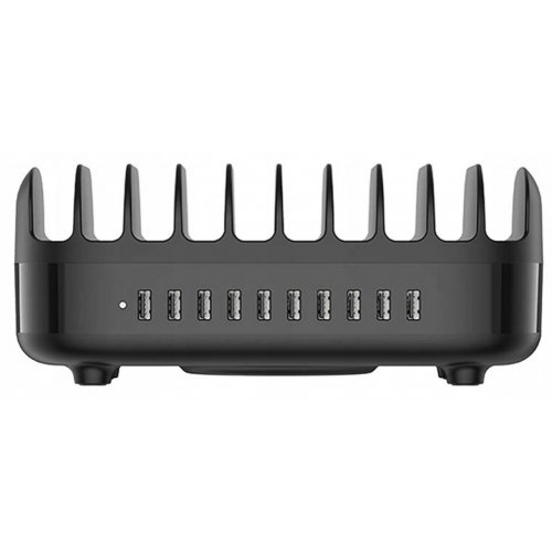 Сетевое зарядное устройство ORICO DUK-10P-V1 Smart Charging Station 10 x USB 120W (ORICO-DUK-10P-V1-EU-BK-BP) Black купить в Украине: Киев, Днепр, Харьков, Одесса  | Низкая цена, отзывы, характеристики от TELEMART фото