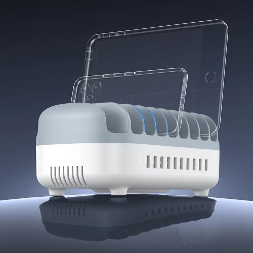 Сетевое зарядное устройство ORICO DUK-10P-V1 Smart Charging Station 10 x USB 120W (ORICO-DUK-10P-V1-EU-WH-BP) White купить в Украине: Киев, Днепр, Харьков, Одесса  | Низкая цена, отзывы, характеристики от TELEMART фото