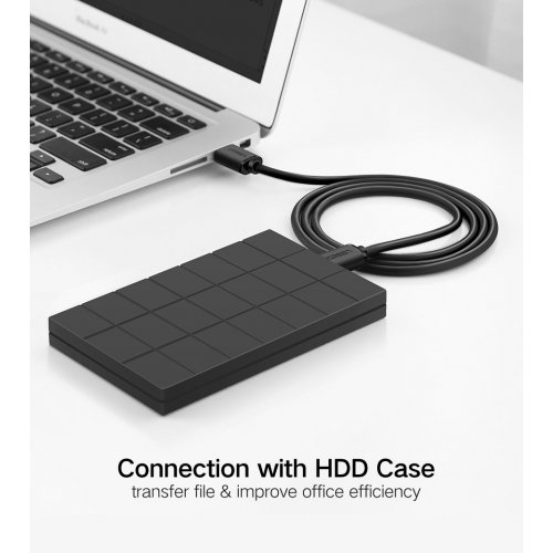 Кабель Ugreen US102 USB 2.0 to USB 1m (10309) Black купить в Украине: Киев, Днепр, Харьков, Одесса  | Низкая цена, отзывы, характеристики от TELEMART фото