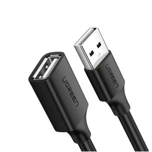 Удлинитель Ugreen US103 USB 2.0 to USB 1m (10314) Black купить в Украине: Киев, Днепр, Харьков, Одесса  | Низкая цена, отзывы, характеристики от TELEMART фото