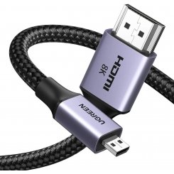 Кабель Ugreen HD164 Micro HDMI to HDMI 2.1 8K 2m (15517) Black