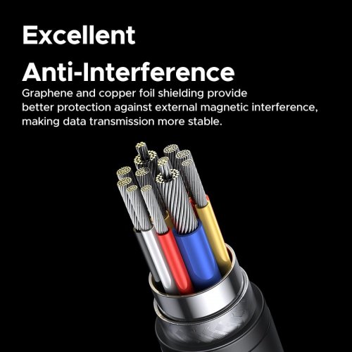 Кабель Ugreen L703 Thunderbolt 5 USB Type-C to USB Type-C 16K 1m (45996) Black купити в Україні: Київ, Львів, Хмельницький, Тернопіль | Низька ціна, відгуки, характеристики від TELEMART фото