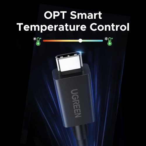 Кабель Ugreen L703 Thunderbolt 5 USB Type-C to USB Type-C 16K 1m (45996) Black купити в Україні: Київ, Львів, Хмельницький, Тернопіль | Низька ціна, відгуки, характеристики від TELEMART фото