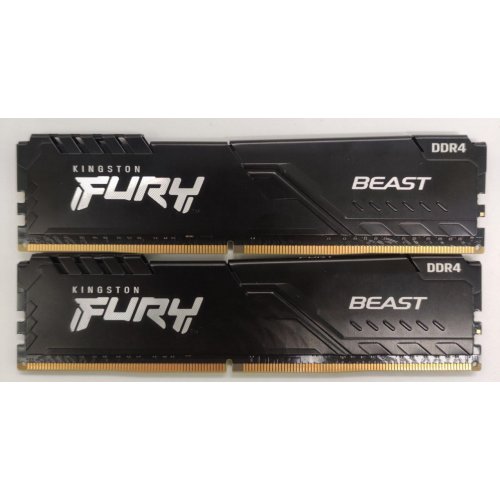Озп Kingston DDR4 16GB (2x8GB) 3200Mhz FURY Beast Black (KF432C16BBK2/16) (Відновлено продавцем, 824299) купити в Україні: Київ, Львів, Хмельницький, Тернопіль | Перевірка сумісності, низька ціна, відгуки, характеристики від TELEMART фото