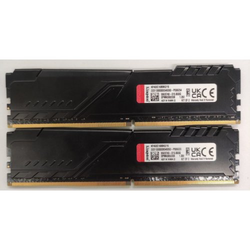 Озп Kingston DDR4 16GB (2x8GB) 3200Mhz FURY Beast Black (KF432C16BBK2/16) (Відновлено продавцем, 824299) купити в Україні: Київ, Львів, Хмельницький, Тернопіль | Перевірка сумісності, низька ціна, відгуки, характеристики від TELEMART фото