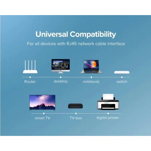 Патч-корд Ugreen NW102 Cat 6 U/UTP 30m (50182) Black купити в Україні: Київ, Львів, Хмельницький, Тернопіль | Низька ціна, відгуки, характеристики від TELEMART фото