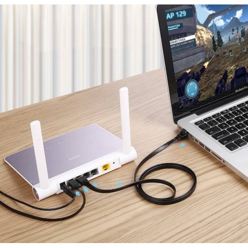 Патч-корд Ugreen NW106 Cat 7 U/FTP 10m (11265) Black купити в Україні: Київ, Львів, Хмельницький, Тернопіль | Низька ціна, відгуки, характеристики від TELEMART фото