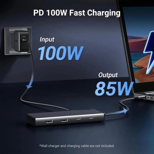 USB-хаб Ugreen CM639 USB Type-C 8 in 1 (35625) Gray купити в Україні: Київ, Львів, Хмельницький, Тернопіль | Низька ціна, відгуки, характеристики від TELEMART фото