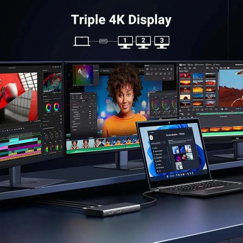 USB-хаб Ugreen CM639 USB Type-C 8 in 1 (35625) Gray купити в Україні: Київ, Львів, Хмельницький, Тернопіль | Низька ціна, відгуки, характеристики від TELEMART фото