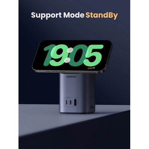 Бездротовий зарядний пристрій Ugreen X555 4 in 1 Wireless 65W (55321) Black купити в Україні: Київ, Львів, Хмельницький, Тернопіль | Низька ціна, відгуки, характеристики від TELEMART фото