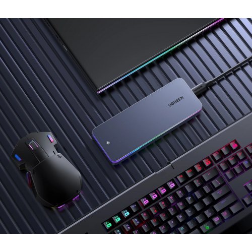 Внешний карман Ugreen CM777 M.2 NVMe/SATA to USB Type-C (25665) Grey купить в Украине: Киев, Днепр, Харьков, Одесса  | Низкая цена, отзывы, характеристики от TELEMART фото