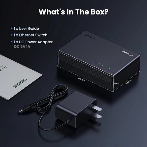 Мережевий комутатор Ugreen CM833 (35492EU) купити в Україні: Київ, Львів, Хмельницький, Тернопіль | Низька ціна, відгуки, характеристики від TELEMART фото