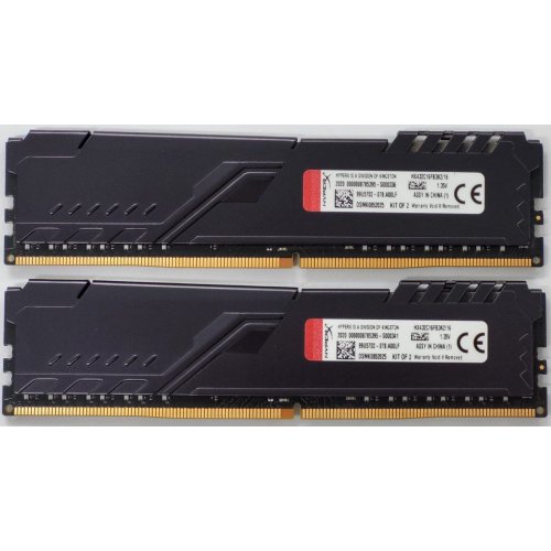 Озп HyperX DDR4 16GB (2x8GB) 3200Mhz Fury Black (HX432C16FB3K2/16) (Відновлено продавцем, 824380) купити в Україні: Київ, Львів, Хмельницький, Тернопіль | Перевірка сумісності, низька ціна, відгуки, характеристики від TELEMART фото