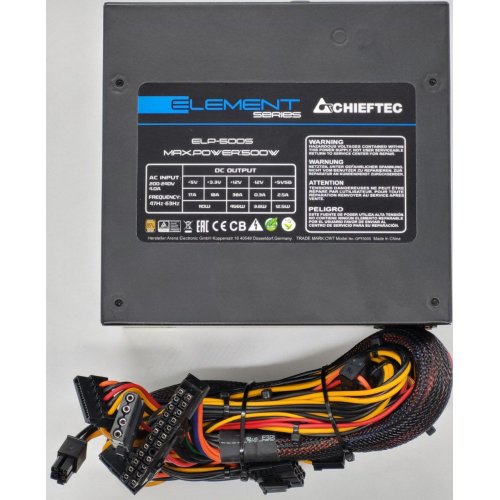 Блок живлення CHIEFTEC ELEMENT 500W (ELP-500S) (Відновлено продавцем, 824383) купити в Україні: Київ, Львів, Хмельницький, Тернопіль | Перевірка сумісності, низька ціна, відгуки, характеристики від TELEMART фото