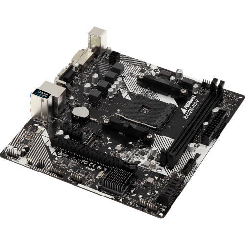 Уценка материнская плата AsRock B450M-HDV R4.0 (sAM4, AMD B450) (Следы использования, 824651) купить в Украине: Киев, Днепр, Харьков, Одесса  | Проверка совместимости, низкая цена, отзывы, характеристики от TELEMART фото