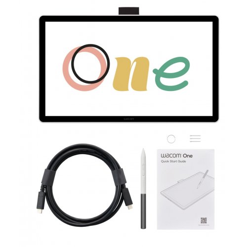 Монитор-планшет Wacom One 14 (DTC141W0) White купить в Украине: Киев, Днепр, Харьков, Одесса  | Низкая цена, отзывы, характеристики от TELEMART фото