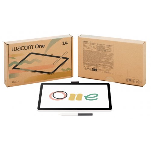 Монитор-планшет Wacom One 14 (DTC141W0) White купить в Украине: Киев, Днепр, Харьков, Одесса  | Низкая цена, отзывы, характеристики от TELEMART фото