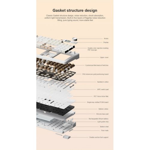 Клавіатура AULA F108 Pro Gasket Reaper Switch Wireless (6978080501295) Black купити в Україні: Київ, Львів, Хмельницький, Тернопіль | Низька ціна, відгуки, характеристики від TELEMART фото