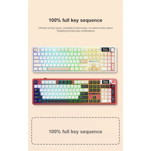 Клавіатура AULA F108 Pro Gasket Reaper Switch Wireless (6978080501295) Black купити в Україні: Київ, Львів, Хмельницький, Тернопіль | Низька ціна, відгуки, характеристики від TELEMART фото