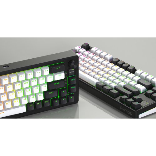 Клавиатура HATOR Skyfall 65 MAG Ultima 8K Aurum Ice Wireless (HTK3860UA) Black/White купить в Украине: Киев, Днепр, Харьков, Одесса  | Низкая цена, отзывы, характеристики от TELEMART фото