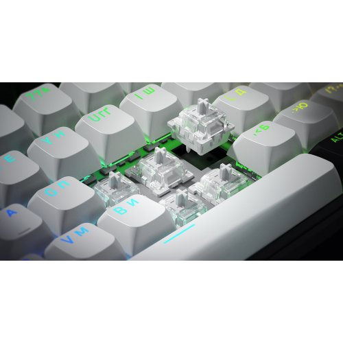 Клавиатура HATOR Skyfall 80 MAG Ultima 8K Aurum Ice Wireless (HTK3880UA) Black/White купить в Украине: Киев, Днепр, Харьков, Одесса  | Низкая цена, отзывы, характеристики от TELEMART фото