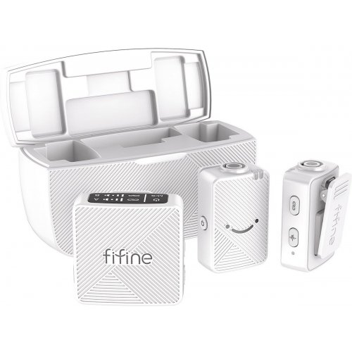 Петличний мікрофон Fifine M9 White купити в Україні: Київ, Львів, Хмельницький, Тернопіль | Низька ціна, відгуки, характеристики від TELEMART фото