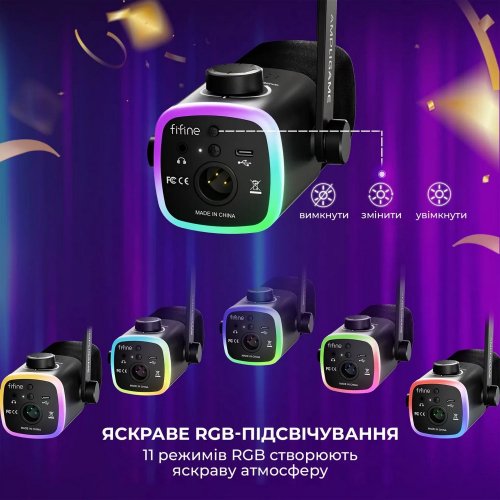 Микрофон Fifine AM9 Black купить в Украине: Киев, Днепр, Харьков, Одесса  | Низкая цена, отзывы, характеристики от TELEMART фото