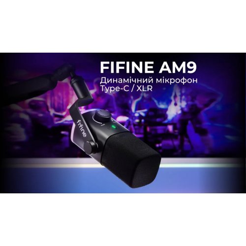 Микрофон Fifine AM9 Black купить в Украине: Киев, Днепр, Харьков, Одесса  | Низкая цена, отзывы, характеристики от TELEMART фото