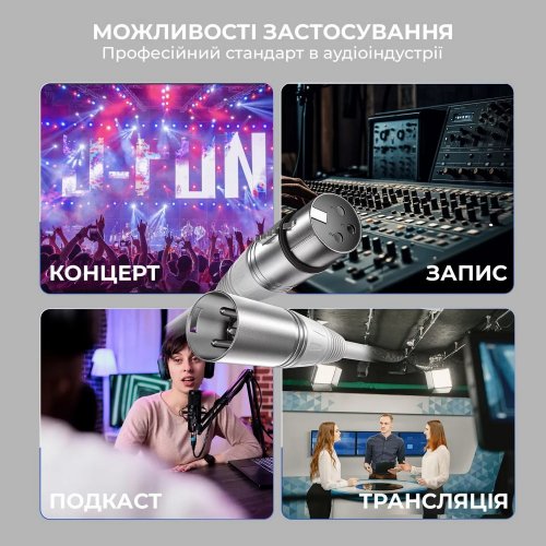 Микрофонный кабель Fifine L9C White купить в Украине: Киев, Днепр, Харьков, Одесса  | Низкая цена, отзывы, характеристики от TELEMART фото