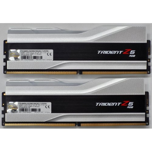 Озу G.Skill DDR5 32GB (2x16GB) 6400Mhz Trident Z5 Royal Silver (F5-6400J3239G16GX2-TR5S) (Восстановлено продавцом, 825294) купить в Украине: Киев, Днепр, Харьков, Одесса  | Проверка совместимости, низкая цена, отзывы, характеристики от TELEMART фото