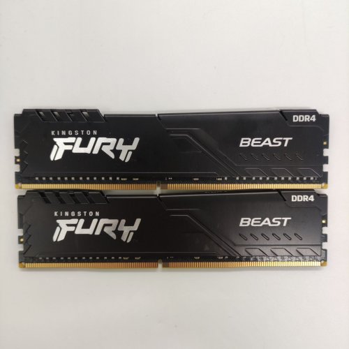 Озп Kingston DDR4 64GB (2x32GB) 2666Mhz FURY Beast Black (KF426C16BBK2/64) (Відновлено продавцем, 825409) купити в Україні: Київ, Львів, Хмельницький, Тернопіль | Перевірка сумісності, низька ціна, відгуки, характеристики від TELEMART фото