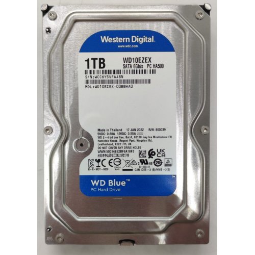 Жесткий диск Western Digital Blue 1TB 64MB 3.5" (WD10EZEX) (Восстановлено продавцом, 825416) купить в Украине: Киев, Днепр, Харьков, Одесса  | Проверка совместимости, низкая цена, отзывы, характеристики от TELEMART фото