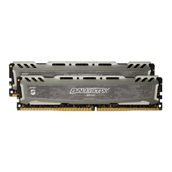 Озу Crucial DDR4 16GB (2x8GB) 3000Mhz Ballistix Sport LT Gray (BLS2K8G4D30AESBK) (Восстановлено продавцом, 825436)