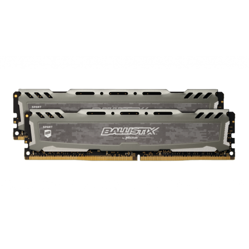 Озу Crucial DDR4 16GB (2x8GB) 3000Mhz Ballistix Sport LT Gray (BLS2K8G4D30AESBK) (Восстановлено продавцом, 825436) купить в Украине: Киев, Днепр, Харьков, Одесса  | Проверка совместимости, низкая цена, отзывы, характеристики от TELEMART фото