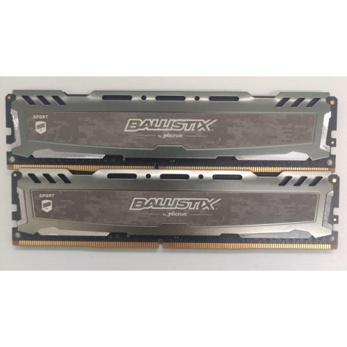Озу Crucial DDR4 16GB (2x8GB) 3000Mhz Ballistix Sport LT Gray (BLS2K8G4D30AESBK) (Восстановлено продавцом, 825436) купить в Украине: Киев, Днепр, Харьков, Одесса  | Проверка совместимости, низкая цена, отзывы, характеристики от TELEMART фото
