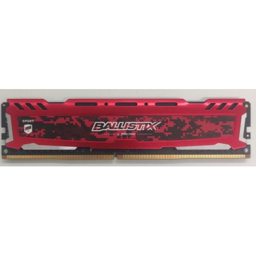 Озу Crucial DDR4 8GB 3000Mhz Ballistix Sport LT Red (BLS8G4D30AESEK) (Восстановлено продавцом, 825437) купить в Украине: Киев, Днепр, Харьков, Одесса  | Проверка совместимости, низкая цена, отзывы, характеристики от TELEMART фото