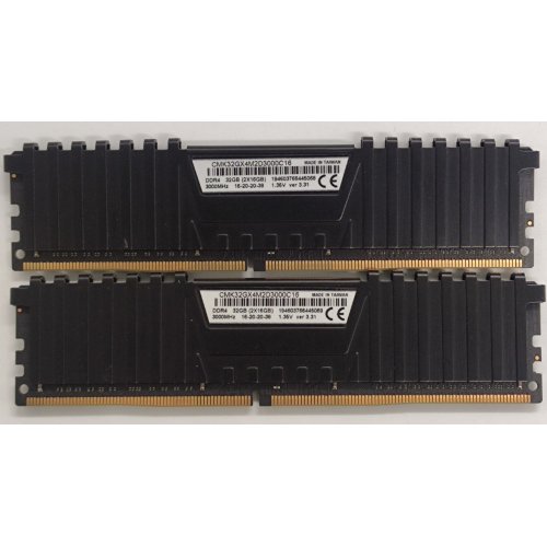 Озу Corsair DDR4 32GB (2x16GB) 3000Mhz Vengeance LPX (CMK32GX4M2D3000C16) Black (Восстановлено продавцом, 825472) купить в Украине: Киев, Днепр, Харьков, Одесса  | Проверка совместимости, низкая цена, отзывы, характеристики от TELEMART фото