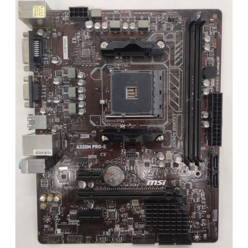 Материнская плата MSI A320M PRO-E (sAM4, AMD A320) (Восстановлено продавцом, 825501) купить в Украине: Киев, Днепр, Харьков, Одесса  | Проверка совместимости, низкая цена, отзывы, характеристики от TELEMART фото