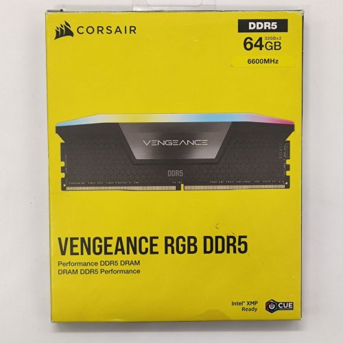Озу Corsair DDR5 64GB (2x32GB) 6600Mhz Vengeance RGB Black (CMH64GX5M2B6600C32) (Восстановлено продавцом, 825503) купить в Украине: Киев, Днепр, Харьков, Одесса  | Проверка совместимости, низкая цена, отзывы, характеристики от TELEMART фото