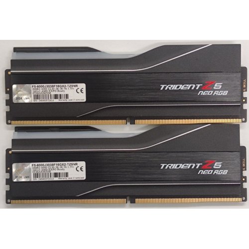 Озу G.Skill DDR5 32GB (2x16GB) 6000Mhz Trident Z5 Neo RGB (F5-6000J3038F16GX2-TZ5NR) (Восстановлено продавцом, 825547) купить в Украине: Киев, Днепр, Харьков, Одесса  | Проверка совместимости, низкая цена, отзывы, характеристики от TELEMART фото