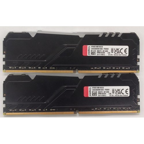 Озп Kingston DDR4 32GB (2x16GB) 3200Mhz FURY Beast RGB Black (KF432C16BB1AK2/32) (Відновлено продавцем, 825556) купити в Україні: Київ, Львів, Хмельницький, Тернопіль | Перевірка сумісності, низька ціна, відгуки, характеристики від TELEMART фото