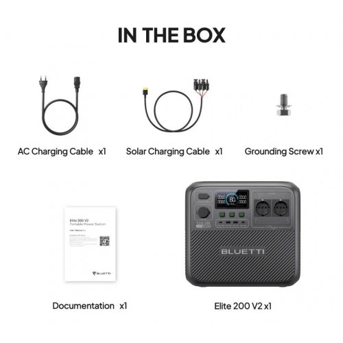 Зарядна станція BLUETTI Elite 200 V2 2600W 2073Wh купити в Україні: Київ, Львів, Хмельницький, Тернопіль | Низька ціна, відгуки, характеристики від TELEMART фото