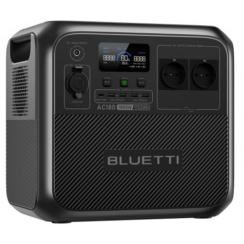 Зарядная станция BLUETTI AC180 1800W 1152Wh купить в Украине: Киев, Днепр, Харьков, Одесса  | Низкая цена, отзывы, характеристики от TELEMART фото