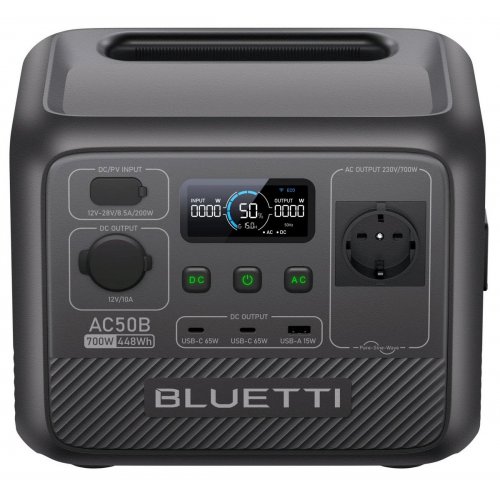 Зарядна станція BLUETTI AC50B 700W 448Wh купити в Україні: Київ, Львів, Хмельницький, Тернопіль, Івано-Франківськ | Низька ціна, відгуки, характеристики від TELEMART фото