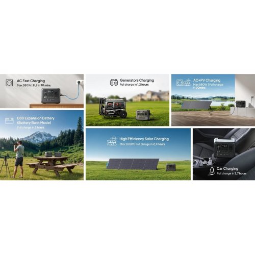 Зарядна станція BLUETTI AC50B 700W 448Wh купити в Україні: Київ, Львів, Хмельницький, Тернопіль, Івано-Франківськ | Низька ціна, відгуки, характеристики від TELEMART фото