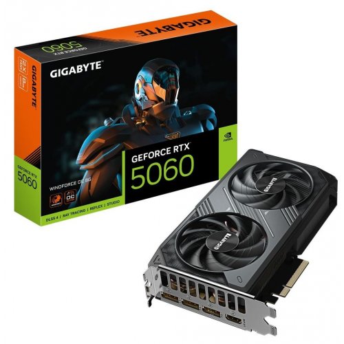 Уценка видеокарта Gigabyte GeForce RTX 5060 WINDFORCE OC 8192MB (GV-N5060WF2OC-8GD) (Вскрытая упаковка, 825731) купить в Украине: Киев, Днепр, Харьков, Одесса  | Проверка совместимости, низкая цена, отзывы, характеристики от TELEMART фото